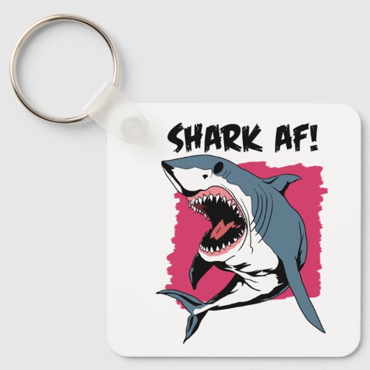 Porte-clés Requin AF ! | Amateurs de requins Design graphique (Recto)