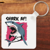 Porte-clés Requin AF ! | Amateurs de requins Design graphique (Verso)