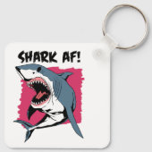 Porte-clés Requin AF ! | Amateurs de requins Design graphique (Dos)