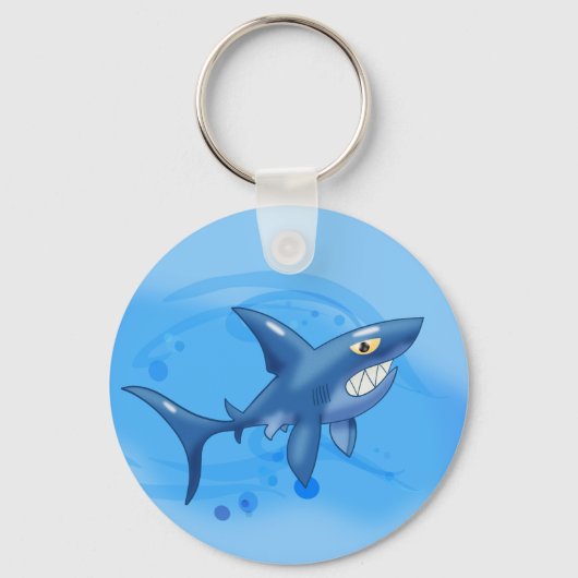 Porte-clés Requin caricature cool (Recto)