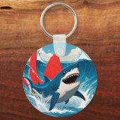 Porte-clés Requin dans l'océan (Recto)