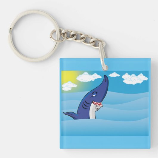 Porte-clés Requin Dans L'Océan (Devant)