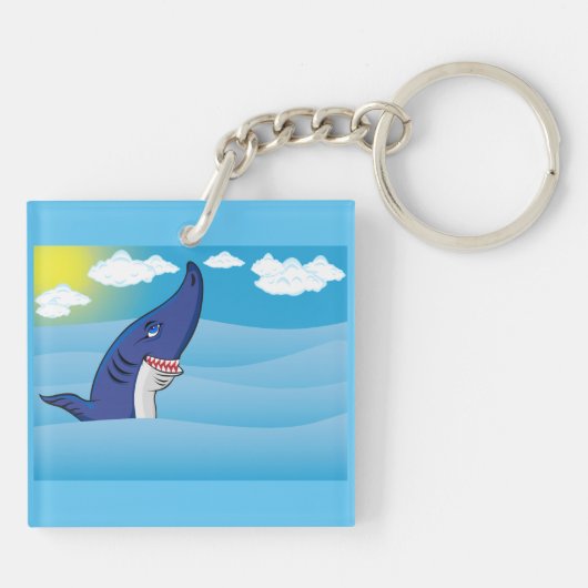 Porte-clés Requin Dans L'Océan (Dos)