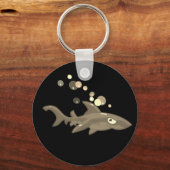 Porte-clés Requin doré foncé (Recto)