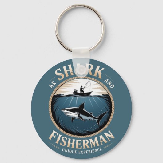 Porte-clés Requin et Pêcheur (Recto)