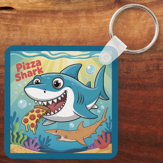 Porte-clés Requin-pizza (Verso)