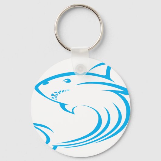 Porte-clés Requin tueur en style dessin de souhait (Recto)