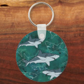 Porte-clés Requins, marine, mer, poisson, prédateur, animal, (Recto)