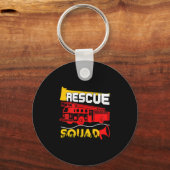 Porte-clés Rescue Squad Lifesaver Fireman Gift Proud Firefigh (Recto)