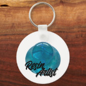 Porte-clés Resin Artist Blue Sphere  (Recto)