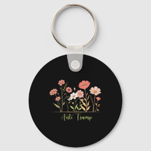 Porte-clés Résister à l'anti-Trump Fleur Botanique Libéral Ac