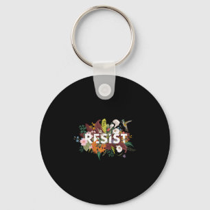 Porte-clés Résister Fleur Anti Trump Politique Protestation 1