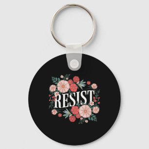 Porte-clés Résister Fleurs Protestation Trump Anti Trump _1