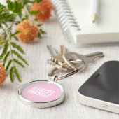 Porte-clés "résister persister" rose clair blanc (Côté)