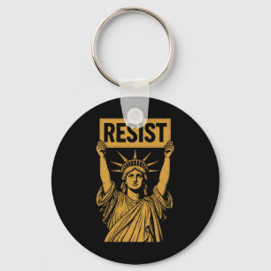 Porte-clés Résistez À La Manifestation De La Statue De La Lib