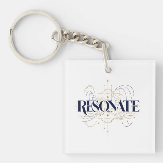 Porte-clés Resonate Abstract Line Art Acrylic Keychain (Devant)