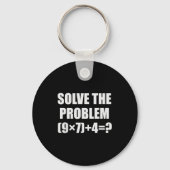 Porte-clés Résoudre le problème drôle 67 Mème Brainrot Math T (Recto)