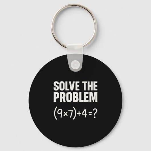 Porte-clés Résoudre le problème drôle maths 67 mème enseignan (Recto)