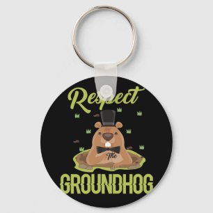 Porte-clés Respect Groundhog Woodchuck Photo Groundhog Day