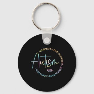 Porte-clés Respect Love Support Sensibilisation sur l'autisme