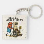 Porte-clés Respect Your Elders Gaming Control Retro Funny (Dos)