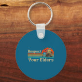Porte-clés Respect Your Elders Retro Gaming Funny Gamer Contr (Recto)