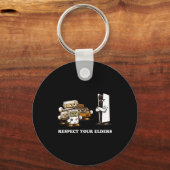 Porte-clés Respect Your Elders T Retro 90s Gaming  (Recto)