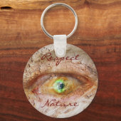 Porte-clés Respecter la nature - ajouter son propre texte (Recto)