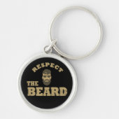 Porte-clés Respectez la barbe, de drôles paroles barrées (Devant)