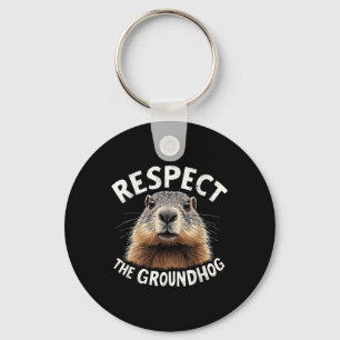 Porte-clés Respectez la marmotte Célébrez le jour de la marmo