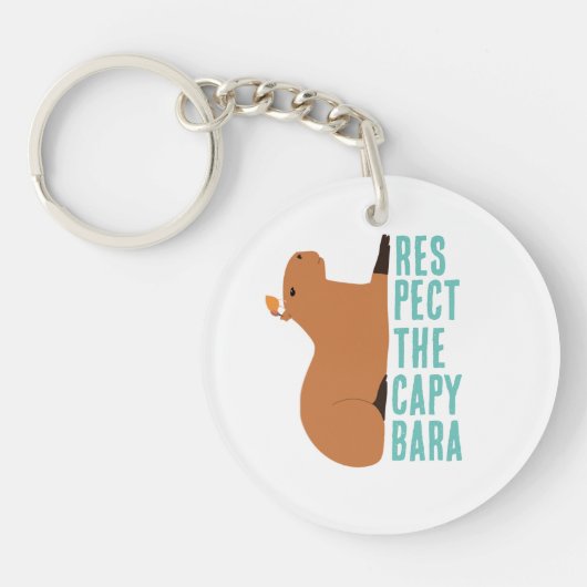 Porte-clés Respectez le capybara (Devant)