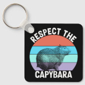 Porte-clés Respectez Le Capybara Amusing Capybara Fan (Recto)