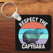 Porte-clés Respectez Le Capybara Amusing Capybara Fan (Recto)