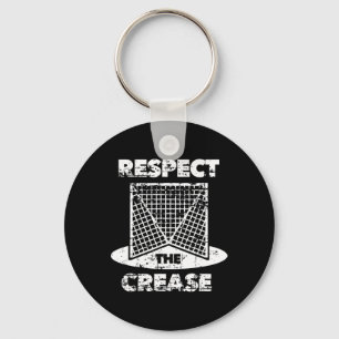 Porte-clés Respectez Le Crease Lacrosse Lax Goalie