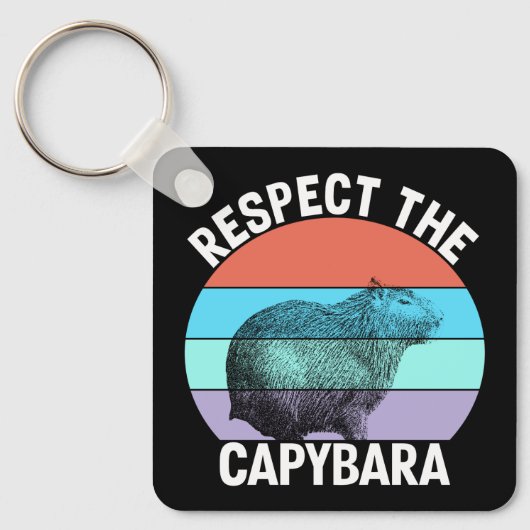 Porte-clés Respectez Le T-shirt Capybara Funny Capybara Lover (Recto)