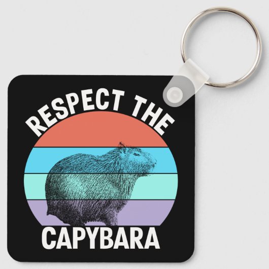 Porte-clés Respectez Le T-shirt Capybara Funny Capybara Lover (Dos)
