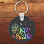 Porte-clés Respire | le dandelion souffle dans le vent (Recto)