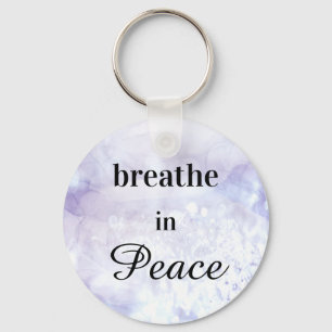 Porte-clés *~* Respirer en paix Lavender Porte - clé aquarel