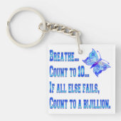 Porte-clés Respirez et comptez le papillon (Devant)