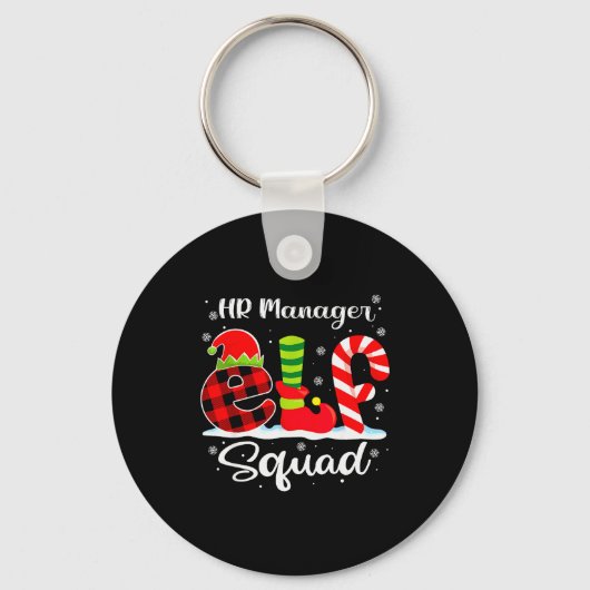 Porte-clés Responsable RH Elf Squad Recruteur de Noël Corresp (Recto)