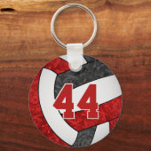 Porte-clés ressemble à un volley-ball aux couleurs d'équipe r (Recto)