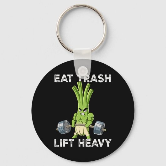 Porte-clés Ressort Onion Gym Entraînement Poids Manger Trash (Recto)