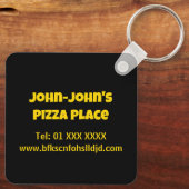 Porte-clés Restaurant Pizza Promotionnels (Verso)