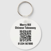 Porte-clés Restaurant Takeaway Menu en ligne QR Code (Recto)