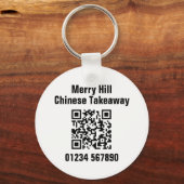 Porte-clés Restaurant Takeaway Menu en ligne QR Code (Recto)