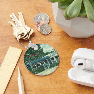 Porte-clés Restaurant vintage, Retro Rhinebeck Roadside Diner