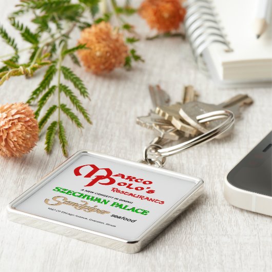 Porte-clés Restaurants Marco Polo, Evanston, IL (Côté)