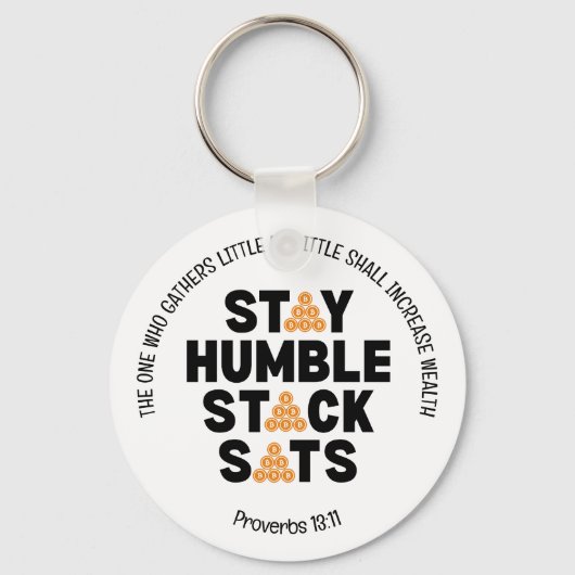 Porte-clés RESTER HUMBLE STACK SATS Crypto (Recto)