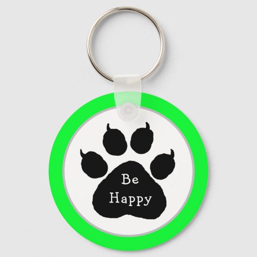 Porte-clés Restez à la provocation | Chat gris mou | Soyez he (Verso)