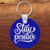 Porte-clés Restez bleu positif (Recto)